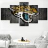 Jacksonville Jaguars Logo Football - 5 Panel Canvas Art Wall Decor