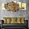 Jaguar - Animal 5 Panel Canvas Art Wall Decor