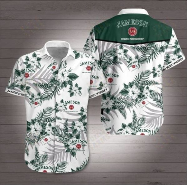 Jameson Irish Whiskey Hawaiian Shirt Summer Button Up Jameson Irish Whiskey Hawaiian Shirt Summer Button Up