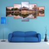 Japan At The Castle Moat - Nature 5 Panel Canvas Art Wall Decor