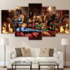 Japanese Sexy Girls Anime Beauty - Abstract 5 Panel Canvas Art Wall Decor