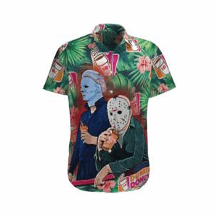 Jason Voorhees And Michael Myers Dunkin Donut Hawaiian Shirt