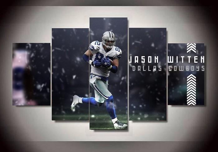 Jason Witten Dallas Cowboys - Sport 5 Panel Canvas Art Wall Decor Jason Witten Dallas Cowboys - Sport 5 Panel Canvas Art Wall Decor