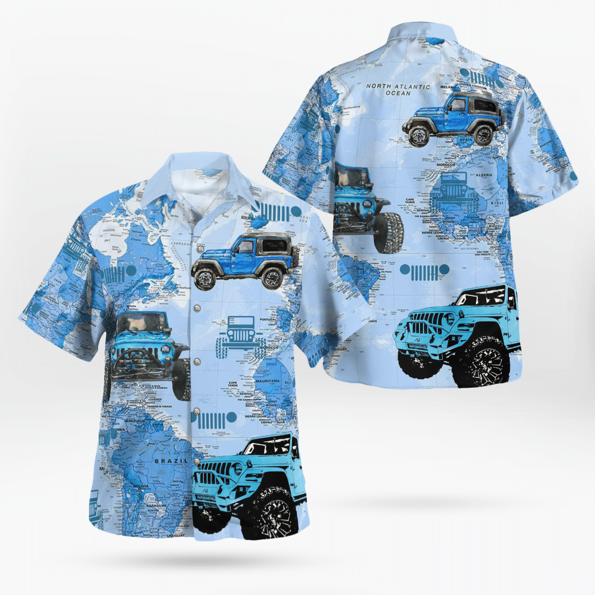 Jeep Atlantic Hawaiian Shirt- Limited Edition Jeep Atlantic Hawaiian Shirt- Limited Edition