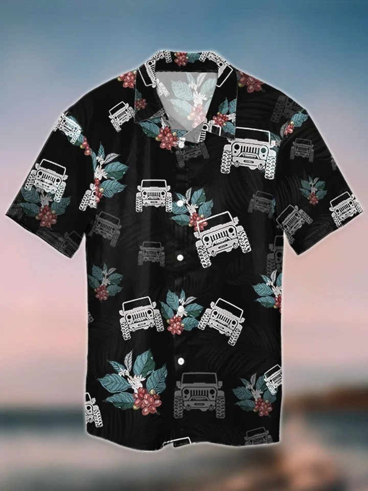 Jeep Natural Tropical Hawaiian Shirt Jeep Natural Tropical Hawaiian Shirt