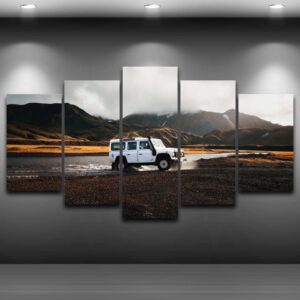 Jeep - Automative 5 Panel Canvas Art Wall Decor
