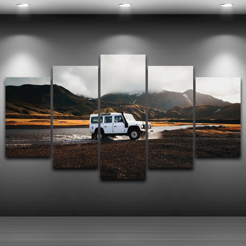 Jeep - Automative 5 Panel Canvas Art Wall Decor Jeep - Automative 5 Panel Canvas Art Wall Decor