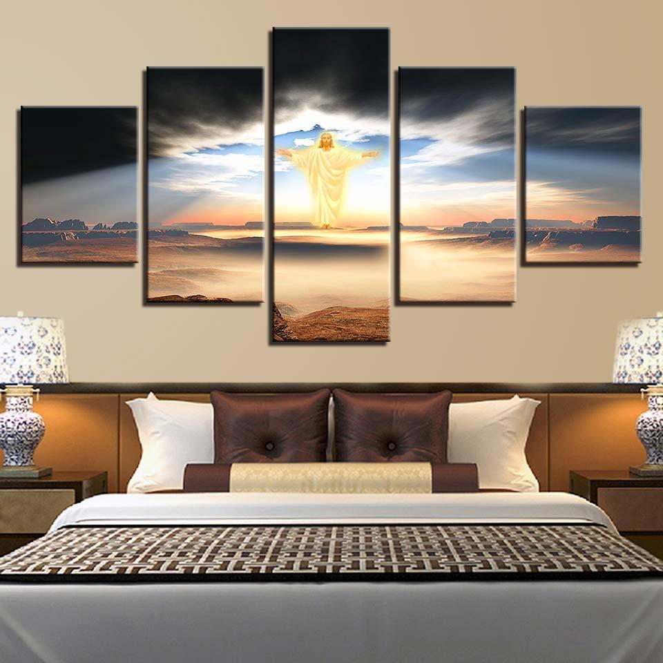 Jesus 11 - Religion 5 Panel Canvas Art Wall Decor Jesus 11 - Religion 5 Panel Canvas Art Wall Decor