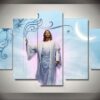 Jesus 5 - Religion 5 Panel Canvas Art Wall Decor