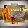 Jesus 7 - Religion 5 Panel Canvas Art Wall Decor