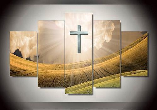 Jesus 8 - Religion 5 Panel Canvas Art Wall Decor Jesus 8 - Religion 5 Panel Canvas Art Wall Decor