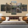 Jesus Baptizing Christian 5 - Religion 5 Panel Canvas Art Wall Decor
