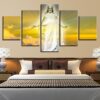 Jesus Christ Abstract S - Religion 5 Panel Canvas Art Wall Decor