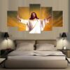 Jesus Christ Christian - Religion 5 Panel Canvas Art Wall Decor