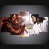 Jesus Christ Vs Devil - Religion 5 Panel Canvas Art Wall Decor