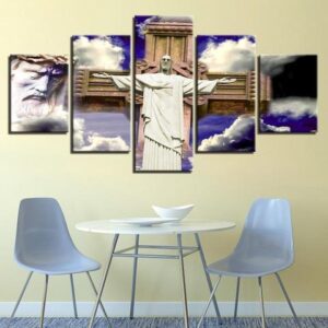 Jesus Christ - Religion 5 Panel Canvas Art Wall Decor