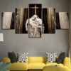 Jesus Full 1 - Religion 5 Panel Canvas Art Wall Decor