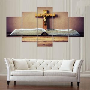 Jesus Full - Religion 5 Panel Canvas Art Wall Decor