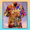 Jesus Lion And Flowers Hawaiian Shirt