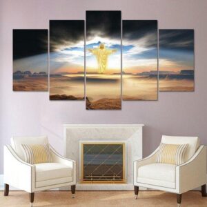 Jesus Multi - Religion 5 Panel Canvas Art Wall Decor
