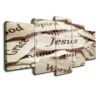 Jesus Name The Highest - Abstract 5 Panel Canvas Art Wall Decor
