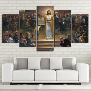 Jesus Returns 1 - Religion 5 Panel Canvas Art Wall Decor