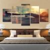 Jet Air Force Battle - Movie 5 Panel Canvas Art Wall Decor