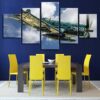 Jet Aircraft Vought F4U-4 - Airplane 5 Panel Canvas Art Wall Decor