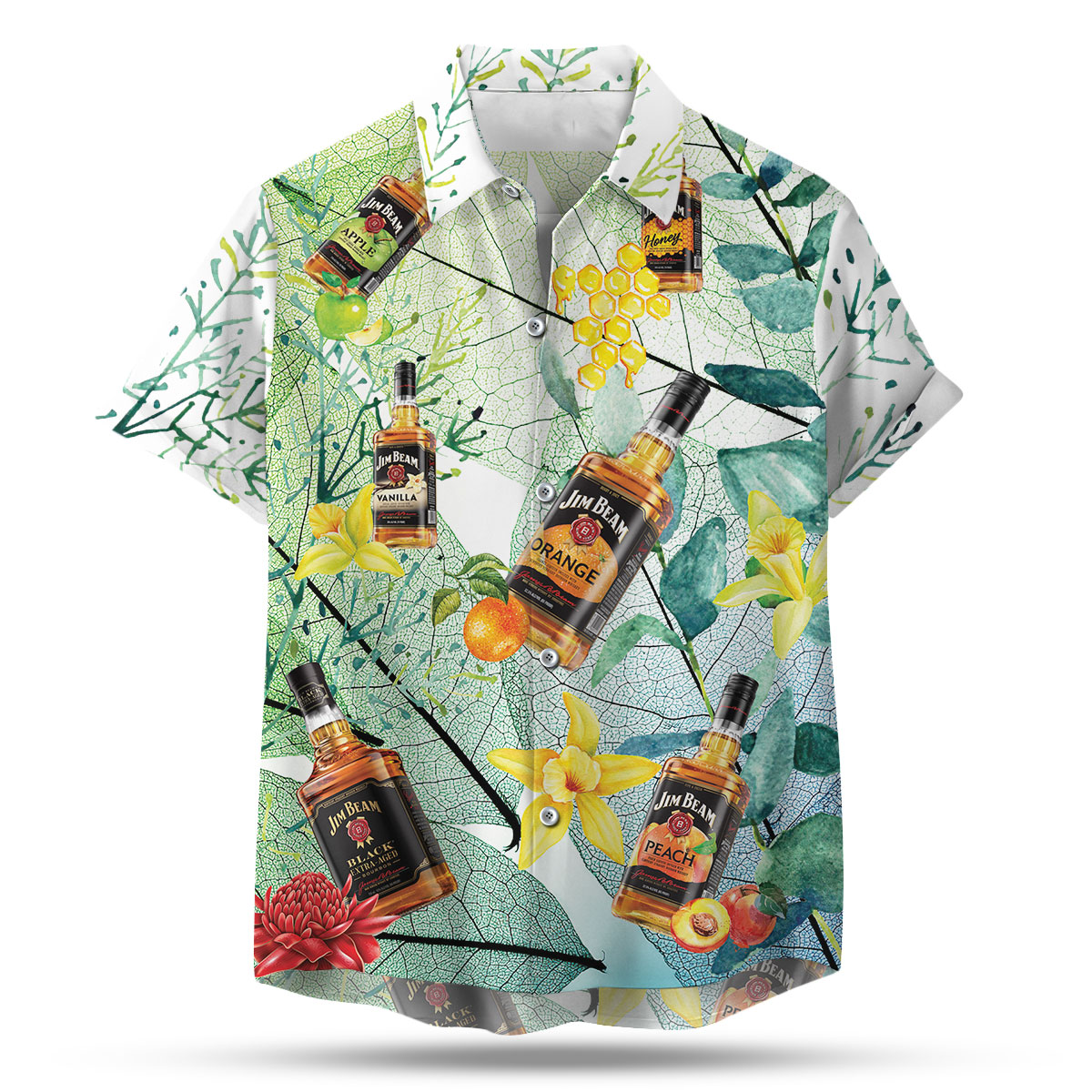 Jim Beam Bourbon Hawaiian Shirt Jim Beam Bourbon Hawaiian Shirt