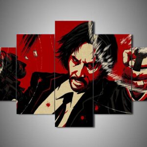 John Wick 2 - Movie 5 Panel Canvas Art Wall Decor