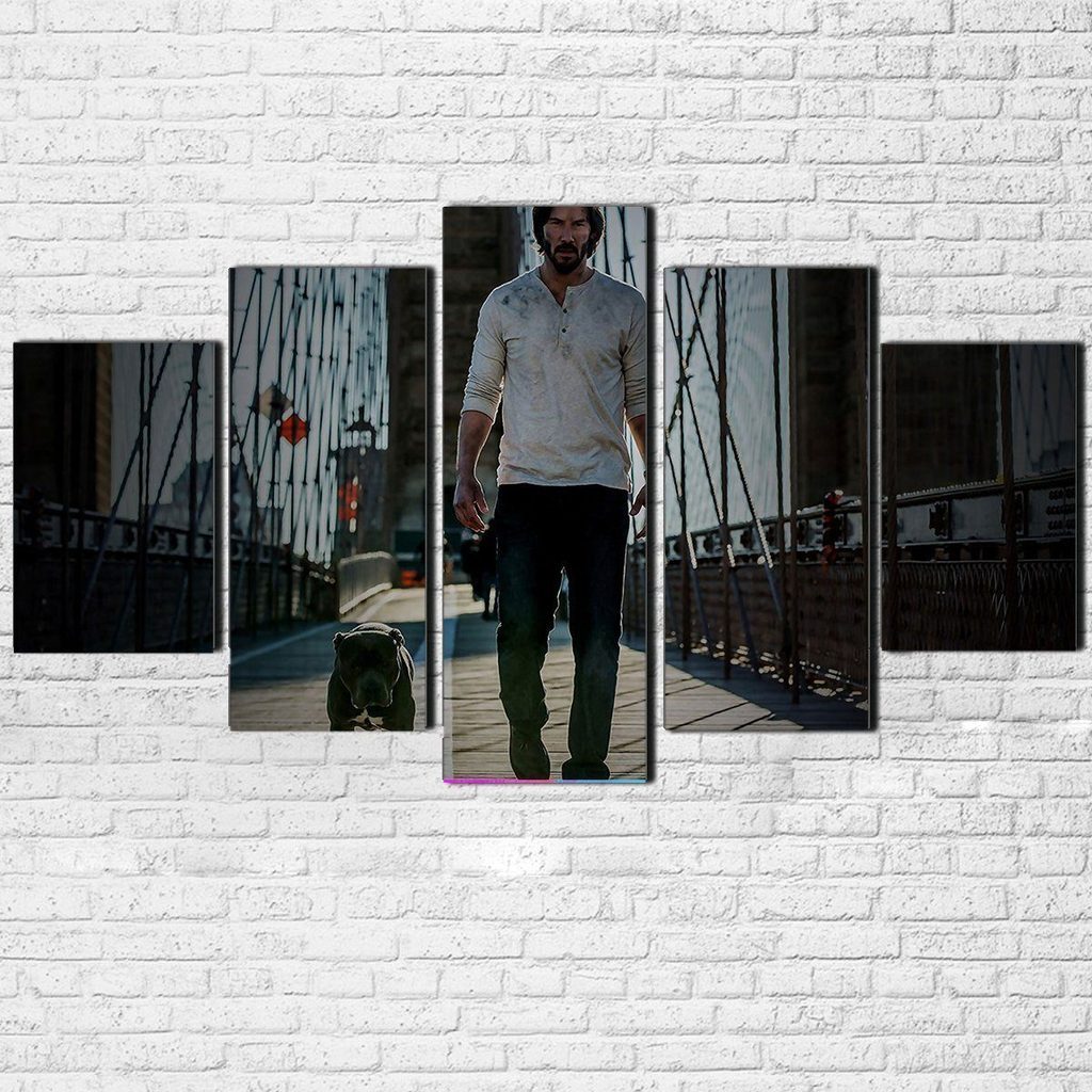 John Wick - Movie 5 Panel Canvas Art Wall Decor John Wick - Movie 5 Panel Canvas Art Wall Decor