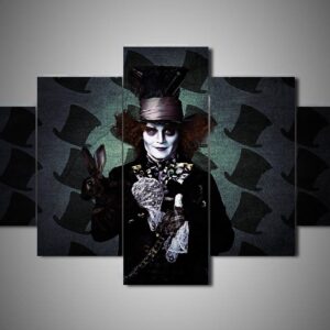 Johnny Depp 3 - Famous Person 5 Panel Canvas Art Wall Decor
