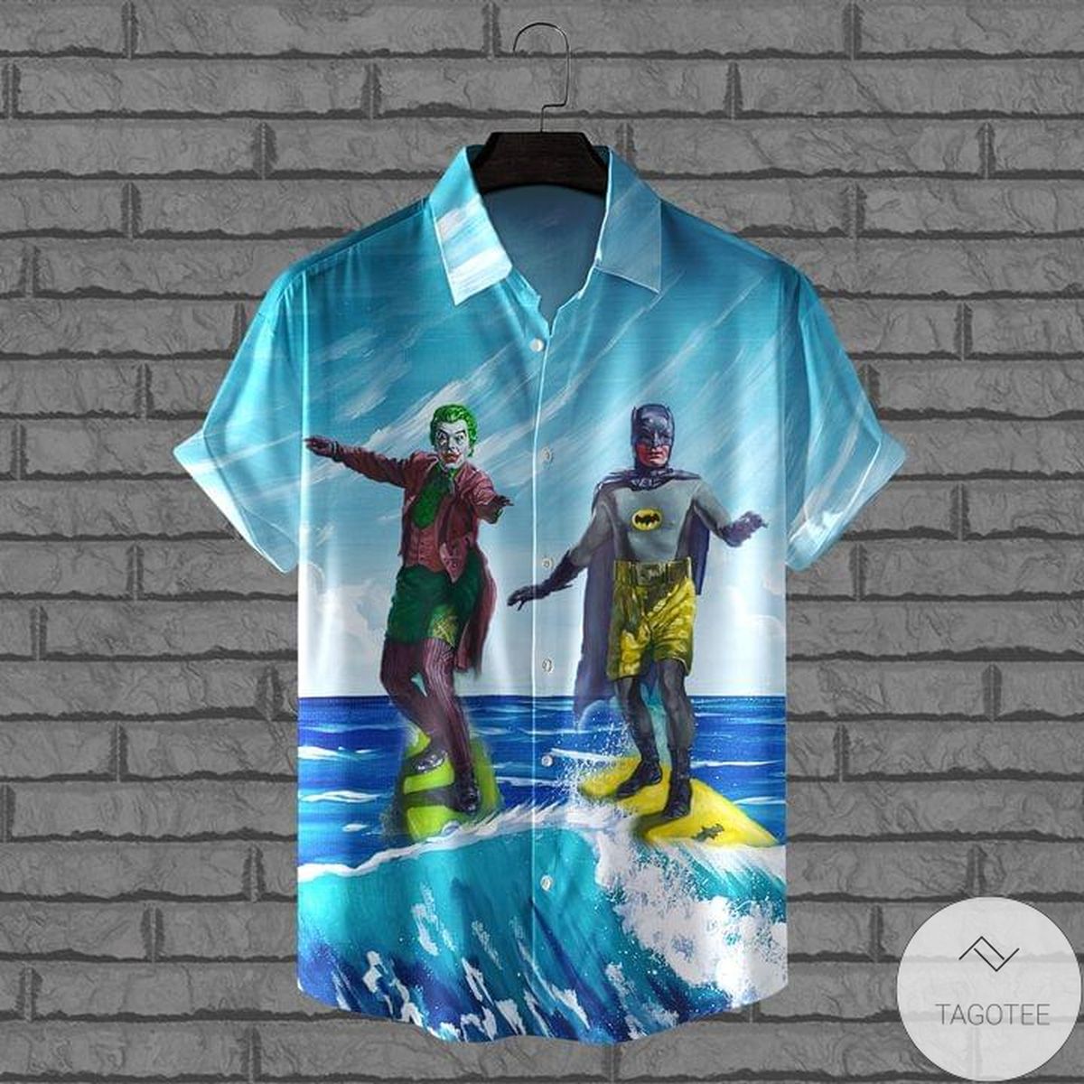 Joker And Batman Surfing Summer Hawaiian Shirt Joker And Batman Surfing Summer Hawaiian Shirt