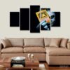 Joker Poke Card - Dc 5 Panel Canvas Art Wall Decor