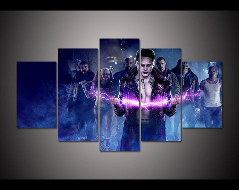 Joker Suicide - Dc 5 Panel Canvas Art Wall Decor Joker Suicide - Dc 5 Panel Canvas Art Wall Decor