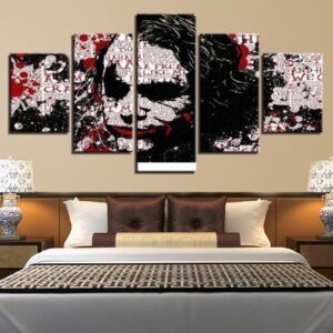 Joker - Abstract And Dc 5 Panel Canvas Art Wall Decor
