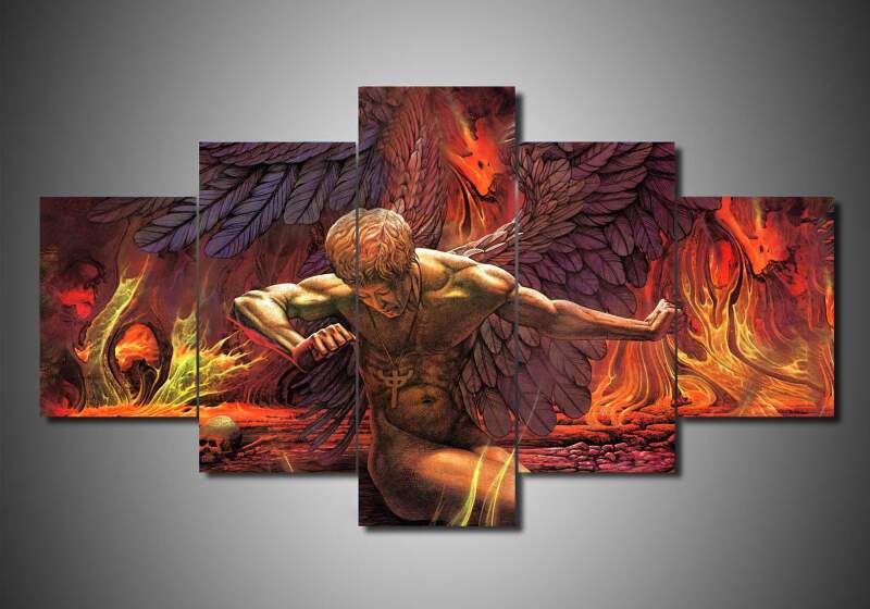 Judas Priest (Uncensored Version) - Abstract 5 Panel Canvas Art Wall Decor Judas Priest (Uncensored Version) - Abstract 5 Panel Canvas Art Wall Decor