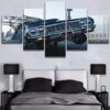 Jumping Car - Automative 5 Panel Canvas Art Wall Decor