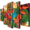 Jungle02 - Abstract 5 Panel Canvas Art Wall Decor