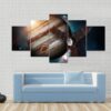 Juno Spacecraft And Jupiter - Space 5 Panel Canvas Art Wall Decor