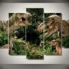 Jurassic Park: T-Rex - Movie 5 Panel Canvas Art Wall Decor