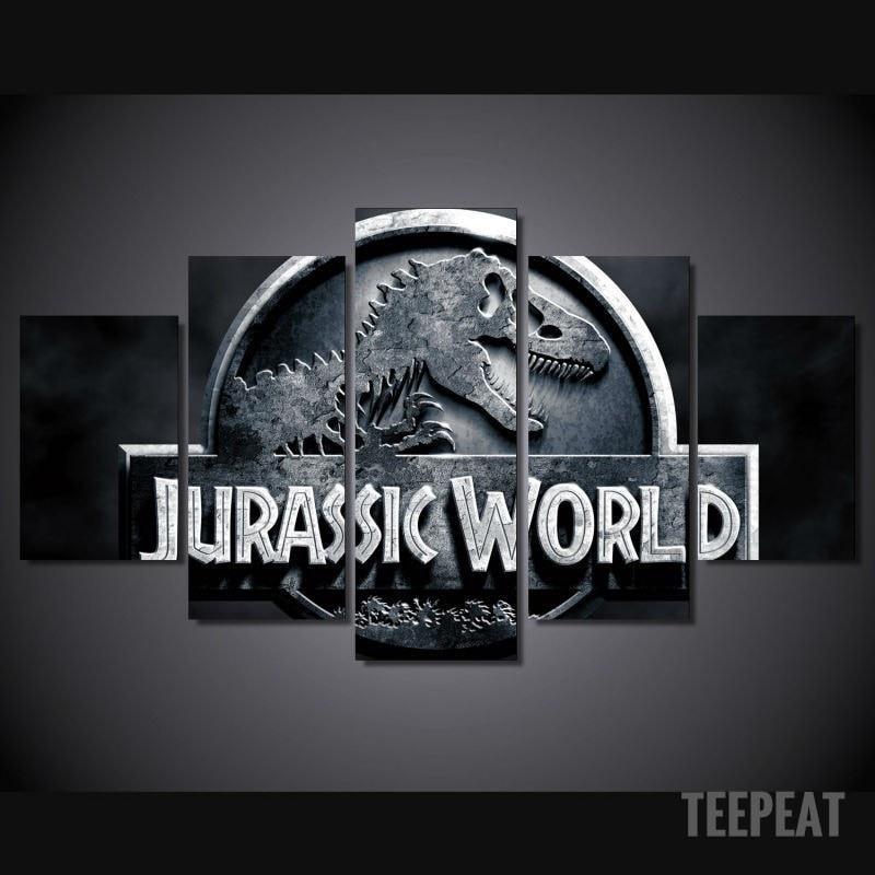 Jurassic Park - Movie 5 Panel Canvas Art Wall Decor Jurassic Park - Movie 5 Panel Canvas Art Wall Decor