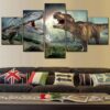Jurassic World 2 Dinosaurs Movie - 5 Panel Canvas Art Wall Decor