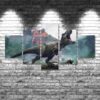 Jurassic World Fallen Kingdom 01 - Movie 5 Panel Canvas Art Wall Decor