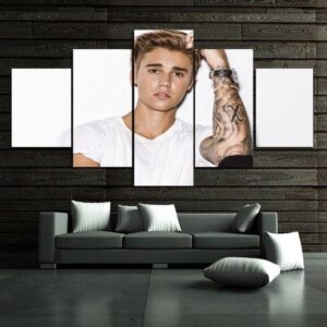 Justin Bieber - Famous Person 5 Panel Canvas Art Wall Decor
