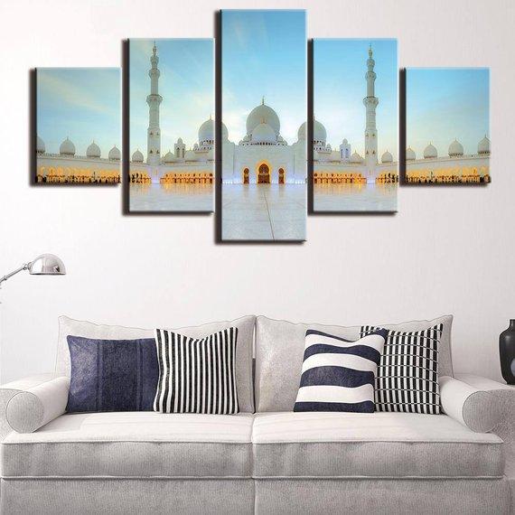 Kaaba Mecca Islamic Large - Religion 5 Panel Canvas Art Wall Decor Kaaba Mecca Islamic Large - Religion 5 Panel Canvas Art Wall Decor