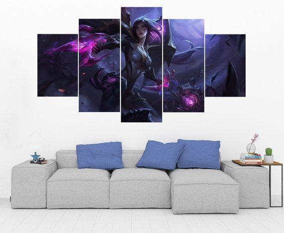 Kai’Sa - League Of Legends - Gaming 5 Panel Canvas Art Wall Decor Kai’Sa - League Of Legends - Gaming 5 Panel Canvas Art Wall Decor