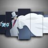 Kaito Kid 1 - Anime 5 Panel Canvas Art Wall Decor