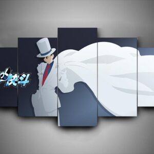 Kaito Kid 1 - Anime 5 Panel Canvas Art Wall Decor