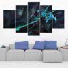 Kalista - League Of Legends - Gaming 5 Panel Canvas Art Wall Decor